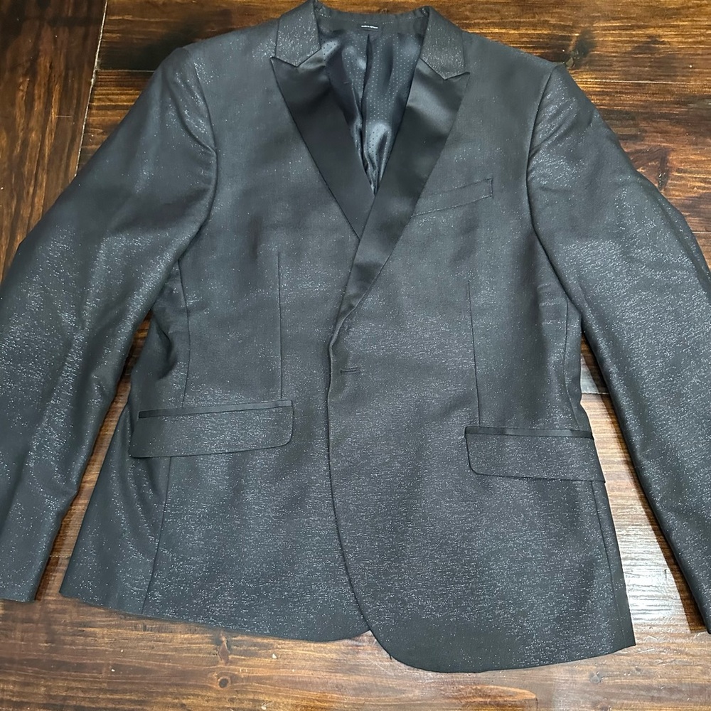 JF J. Ferrar Black Super Slim Suit Jacket